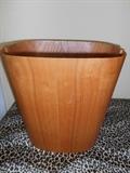 Living Room:  A Danish Beni Mobel teak waste basket.