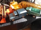 Music Room:  The vintage metal trucks.
