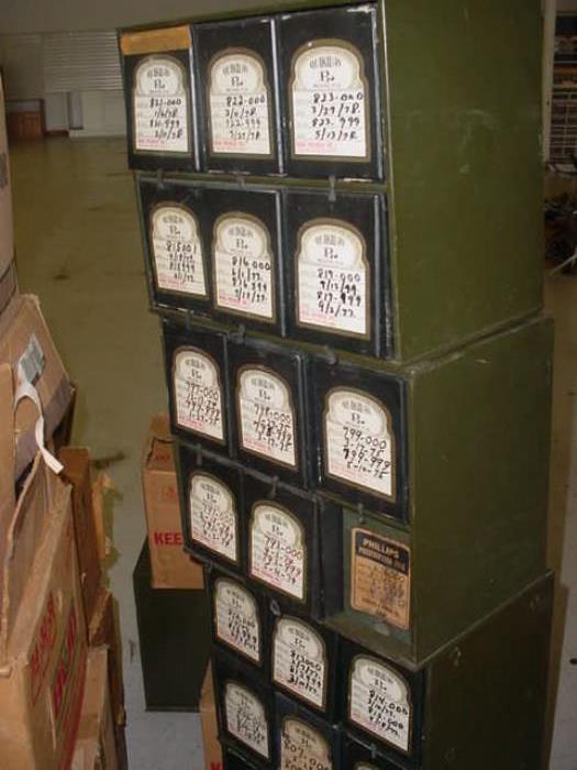 There are these old pharmacy prescription boxes from the old store.......there are hundreds of these