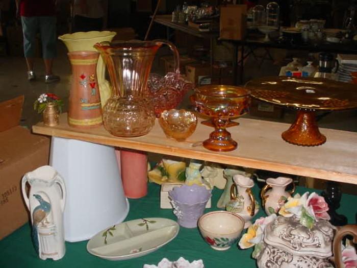 Some of the glassware, porcelains, etc.