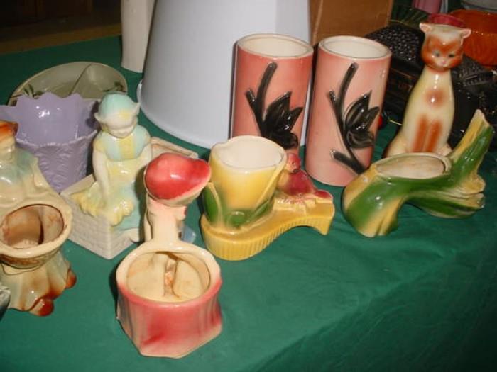 More of the art pottery & porcelains, Copley, Hull, and many others