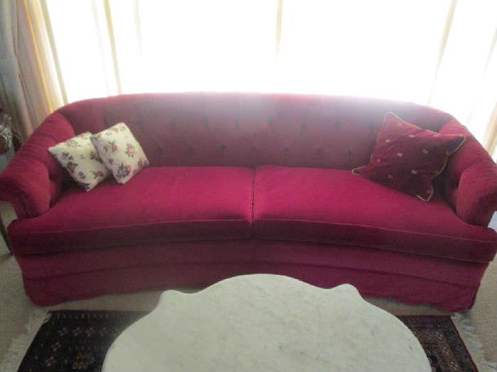 Henredon curved sofa