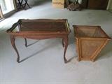 table ands wastebasket