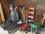 exercise equipment, wagon and spreader