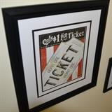 Movie themed framed art