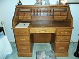 Nice Oak Roll Top Desk