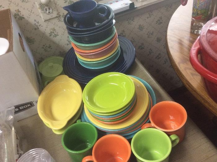 Fiesta dish set Homer Laughlin, some old and new