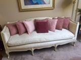 Elegant French style sofa on csbriole legs