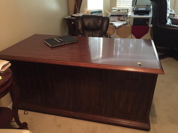 Cherry executive desk and chair