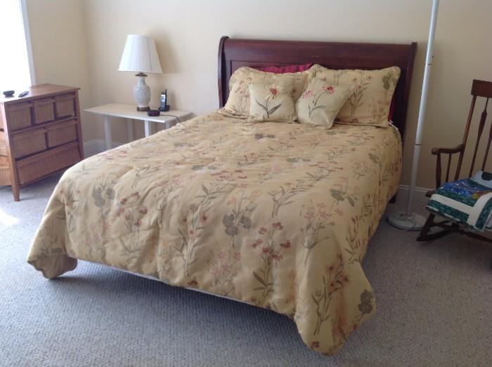 Queen Bed $ 280.00 (includes mattress / box spring and frame) bedding sold separately.
