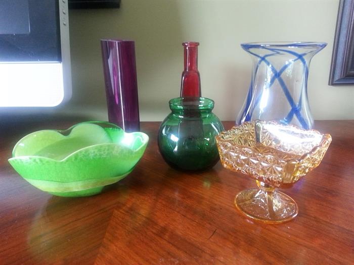 Decorative Glass vases and bowls