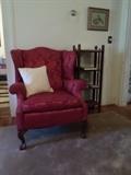 Antique Wing Chair,Antique Mission Oak Shelf