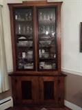 Antique Corner Cabinet,Antique Glassware & China