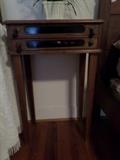 Antique Spool Cabinet Table