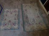 Pair of Matching Antique/Vintage Hooked Rugs