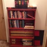 Vintage book case and all the books are ready to go!