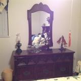 Spanish influence, mid-century dresser with mirror.