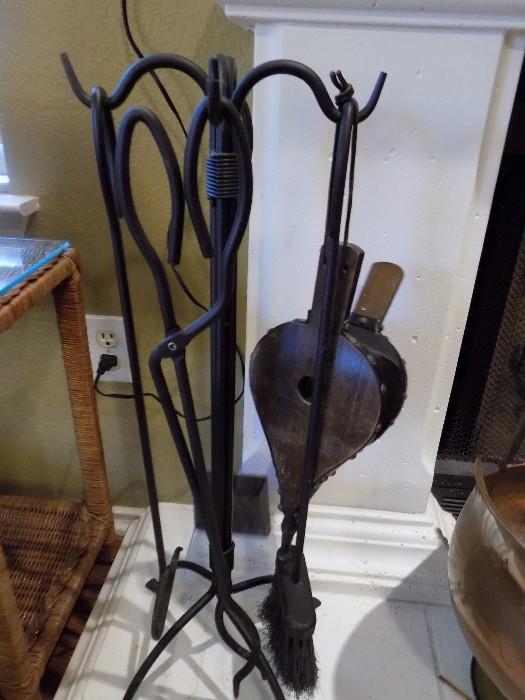 fireplace tools...wrought iron
