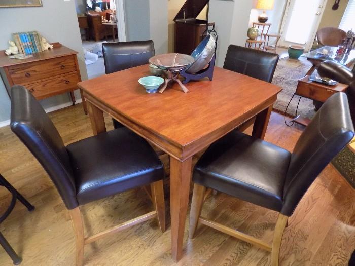 Bar height table with 4 chairs