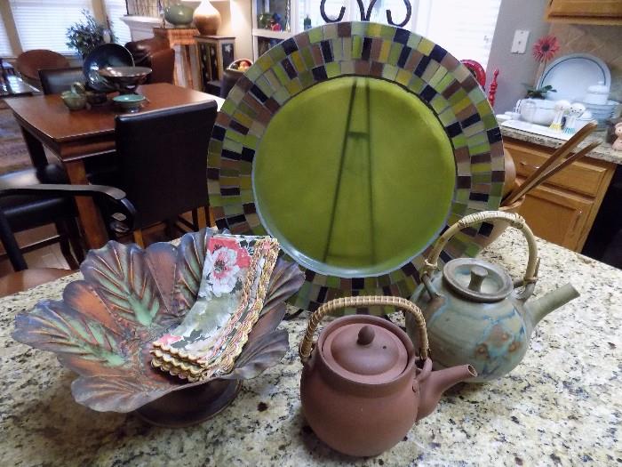 decorative accents and pottery