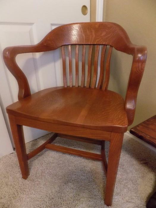 antique oak barristers chair