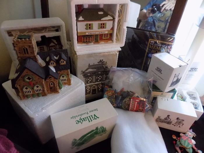 Dept 56 Dickens Village houses, town people, and accents
