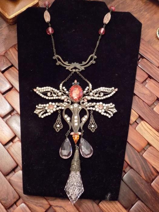 Czech glass jewelry...dragonfly necklace