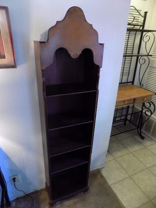 antique open curio shelf