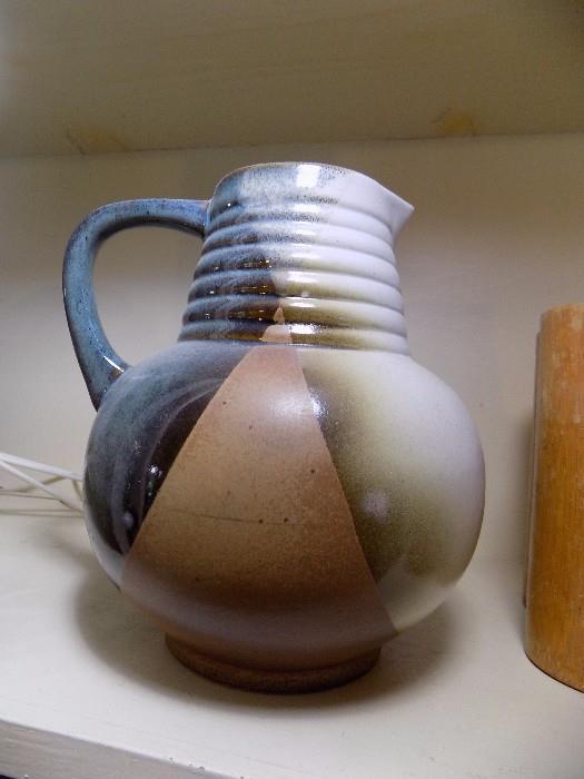 artisan pottery pitcher