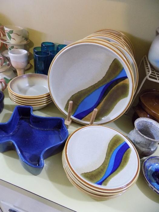 Mikasa "Blue River" stoneware dinnerware