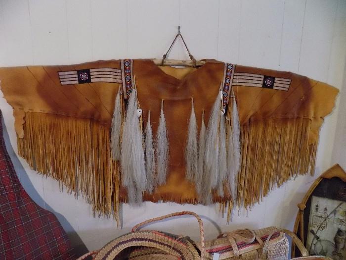 authentic Native American wear...beading, horsehair, fringe