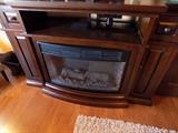 Electric fireplace...great TV stand too!