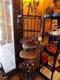 wrought iron wine stand