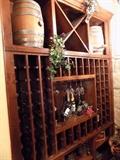 wine accents...wooden casks and boxes