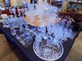lots of crystal...stemware, vases, and serving pieces