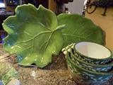 leaf serving pieces