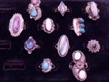 assorted turquoise rings