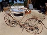 wrought iron bicycle for plants