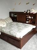 BED AND SIDE BOOKCASE