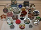 SUCH AN ARRAY OF COLORFUL VINTAGE PAPERWEIGHTS