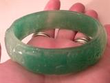 CARVED JADE BANGLE BRACELET