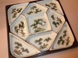 EARLY ANTIQUE PORCELAIN TRAYS - COMPLETE INSIDE