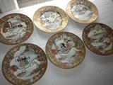 SET OF 6 FINELY PAINTED PLATES