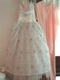1950'S EMBROIDERED PROM DRESS