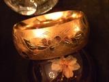 HUGE & WIDE 14KT GOLD BANGLE