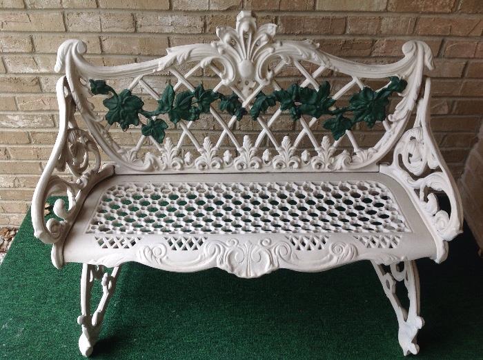 Outdoor Wrought Iron Bench