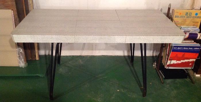 1950's Laminate Kitchen Table with Steel Legs 