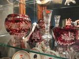 Ruby red waterford crystal bowl