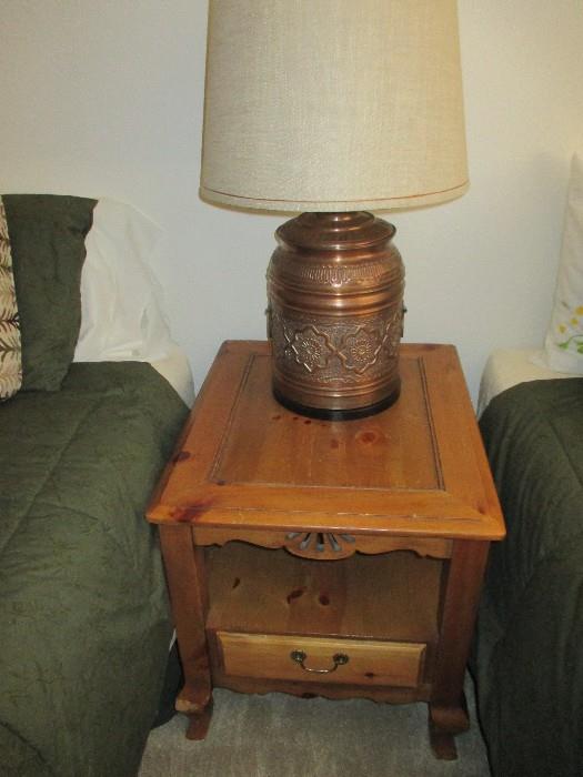 This copper lamp is large and heavy.  Maybe with a new lamp shade it would look perfect in your home
