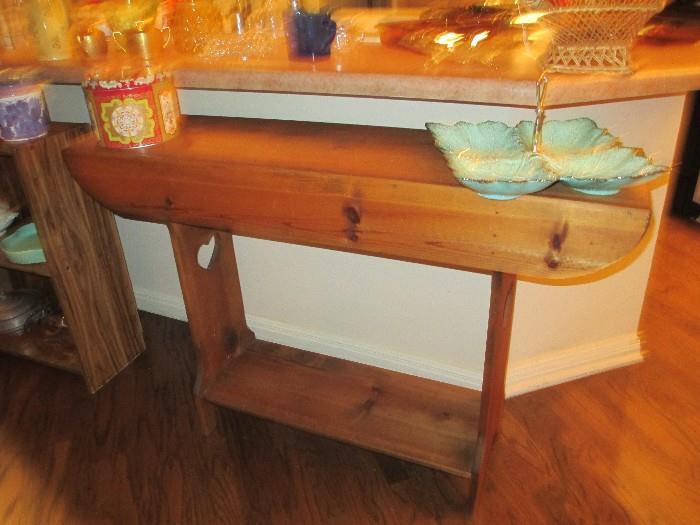 Pine kitchen serving table